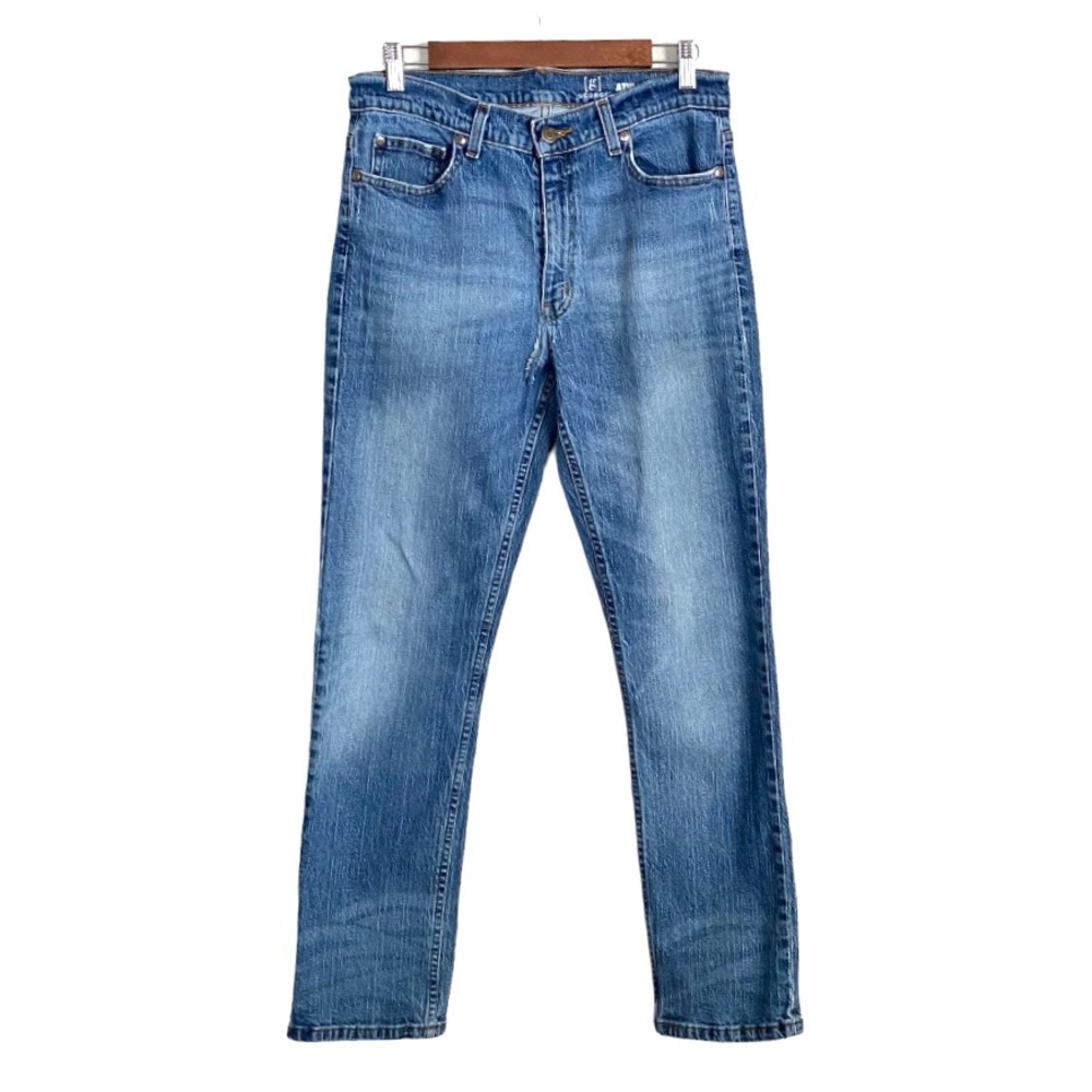 George Medium Wash Denim Athletic Fit Jeans Relaxed Tapered Leg Men’s 31 X 30